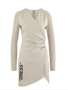 OFF-WHITE Faux Wrap Dress